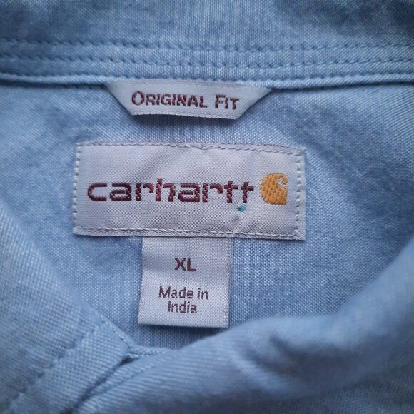 Carhartt Long Sleeve Ranch Shirt Men's Size XL Original Fit Logo Workcore - Picture 5 of 6